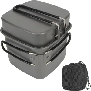 Camping Cookware - Lightweight Hiking Pot, Portable Outdoor Cooking Pot | Outdoor Cooking Camping Cookware Aluminum Non-Stick Camping Pots Camping Equipment Accessories Hiking Jerk