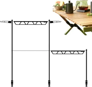 Camping Cookware Rack,Tabletop Utensil Stand | Metal Cutlery Holder, Portable Removable Tool Organizer for Camping Picnic BBQ Outdoor Fishing