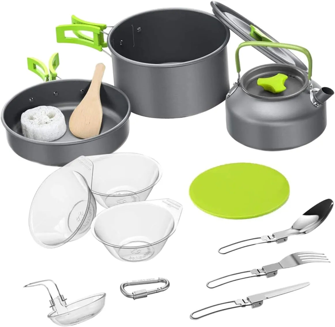 Camping Cookware Set Multi-Function Portable Cooking Kit for Outdoor Activities Boiling Water Cooking