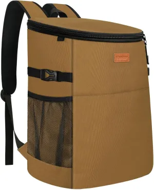 Camping Cooler Backpack 30 Cans, Soft Backpack Coolers Insulated Leak Proof Travel Cooler Bag Waterproof Lunch Picnic Beach Work Trip Thermal Bag Drink Beverage Beer Bag Cooler