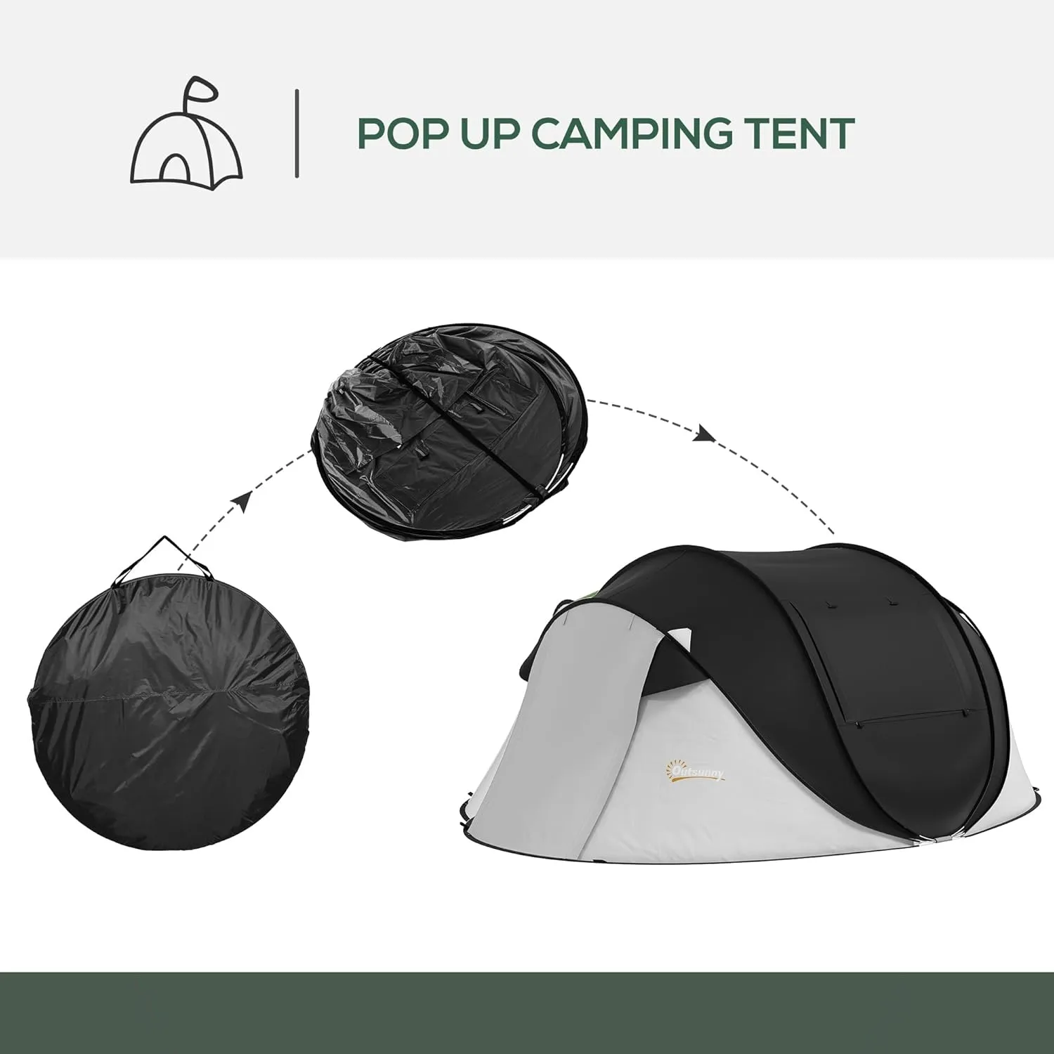 Camping Dome Tent is Suitable for 2/3/4/5 People, Waterproof, Spacious, Portable Backpack Tent, Suitable for Outdoor Camping/Hiking and Outdoor, Portable Tent