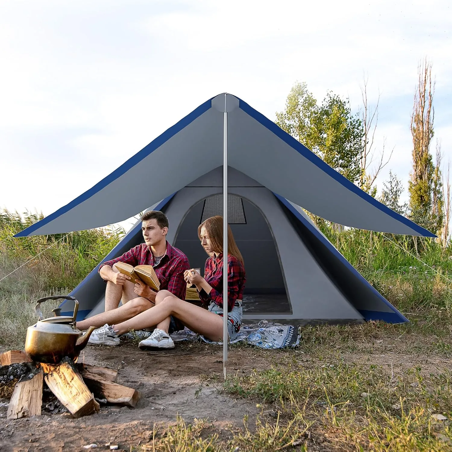 Camping Dome Tent is Suitable for 2/3/4/5 People, Waterproof, Spacious, Portable Backpack Tent, Suitable for Outdoor Camping/Hiking and Outdoor, Portable Tent