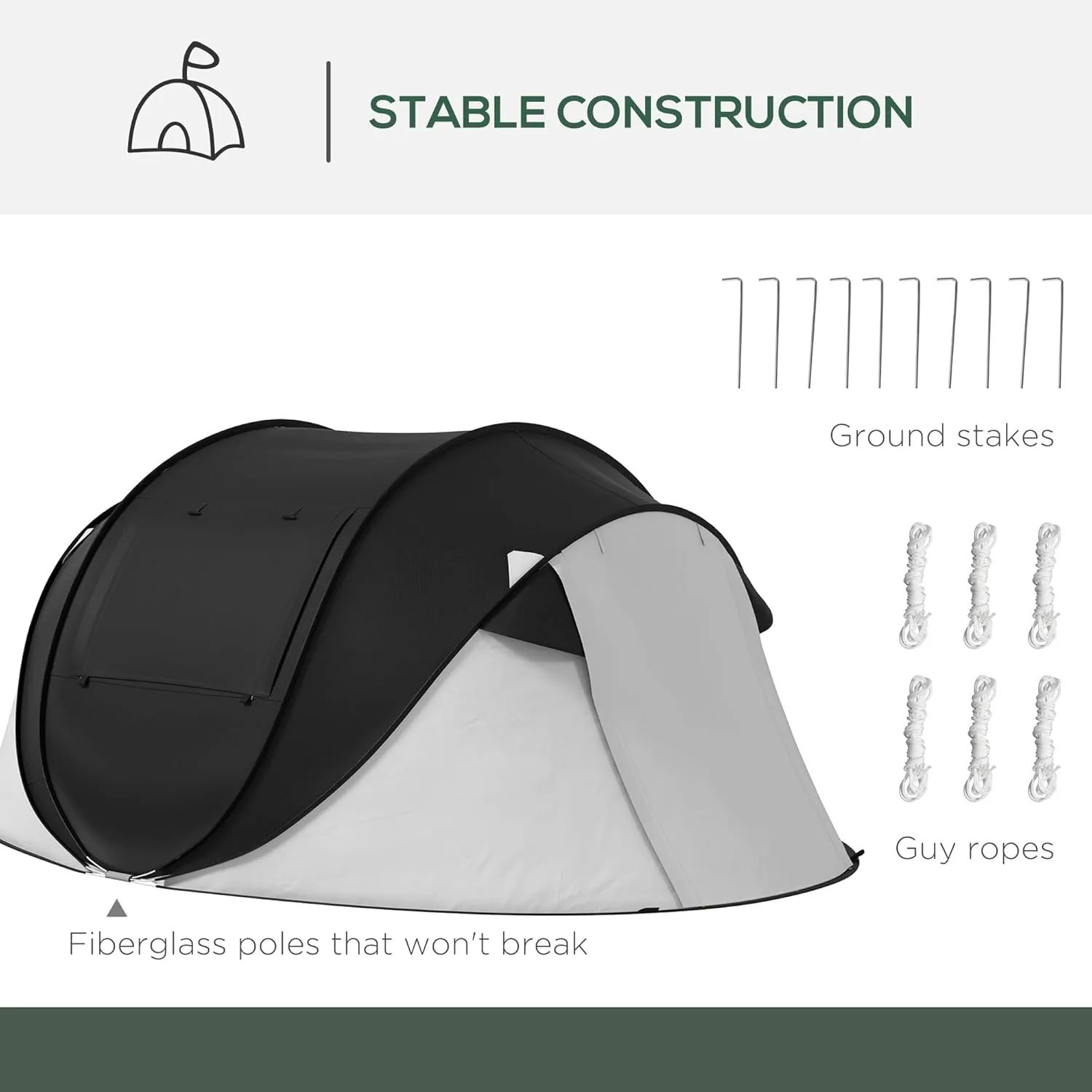 Camping Dome Tent is Suitable for 2/3/4/5 People, Waterproof, Spacious, Portable Backpack Tent, Suitable for Outdoor Camping/Hiking and Outdoor, Portable Tent