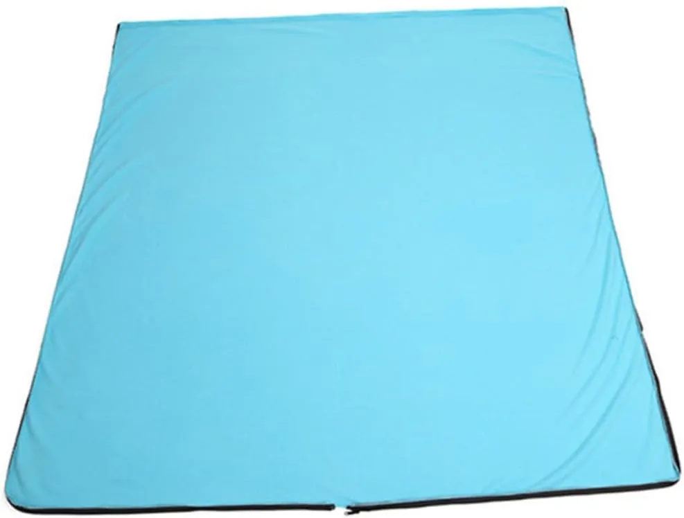 Camping Fleece with Storage Bag Lightweight for Hiking Outdoor Activities and Home Use Sky Blue