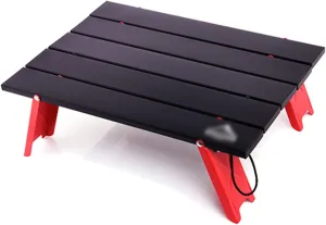 Camping Foldable Table,Camping Mini Portable Foldable Table for Outdoor Picnic Barbecue Tours Tableware Ultra Light Folding Computer Bed Desk
