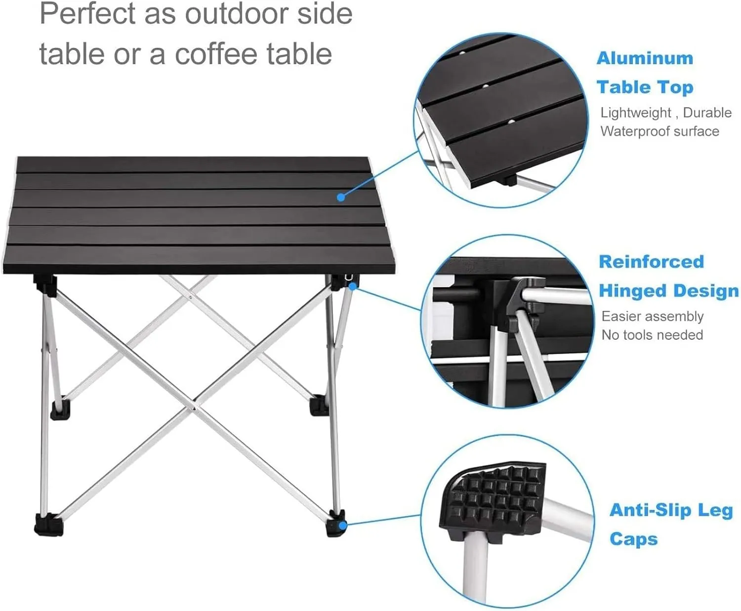 Camping Foldable Table,Ultralight Portable Folding Camping Table Foldable Outdoor Dinner Desk High Strength Aluminum Alloy for Garden Party Picnic BBQ