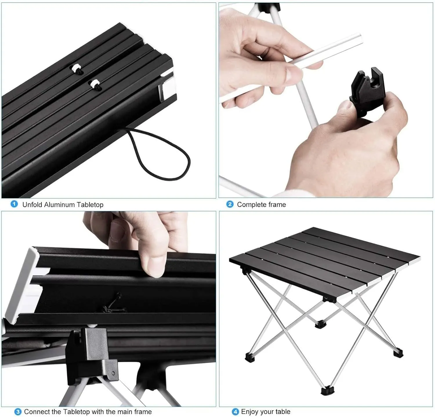 Camping Foldable Table,Ultralight Portable Folding Camping Table Foldable Outdoor Dinner Desk High Strength Aluminum Alloy for Garden Party Picnic BBQ