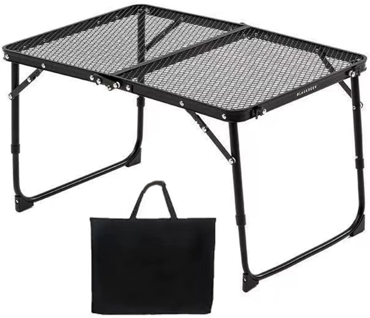 Camping Folding Mesh Table, Height Adjustable & Lightweight & Portable Portable Grill Table for Camping, Picnic, Beach and BBQ, RV A