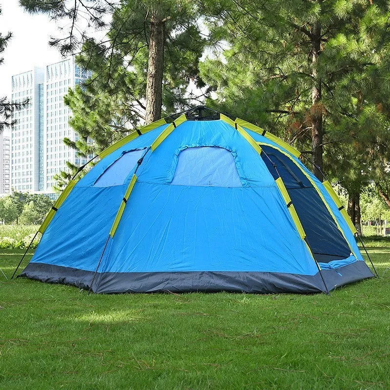 Camping Large Layer Singe Encrypted Tent Free shipping Automatic Person 6-8