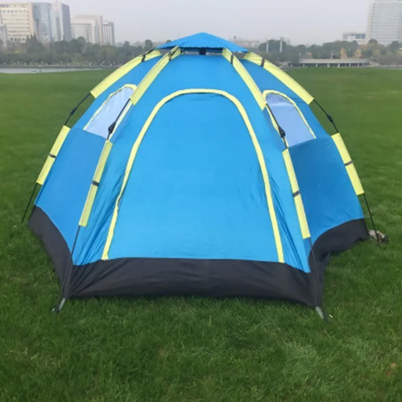 Camping Large Layer Singe Encrypted Tent Free shipping Automatic Person 6-8