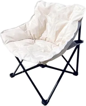 Camping Padded Chair Padded Cushion Lazy Sofa Portable Fishing Lounge Chair Foldable Seat for Patio Outdoor Sports Adults Foldable Outdoor seat for Camping Ergonomic Camp seat Canvas Camping