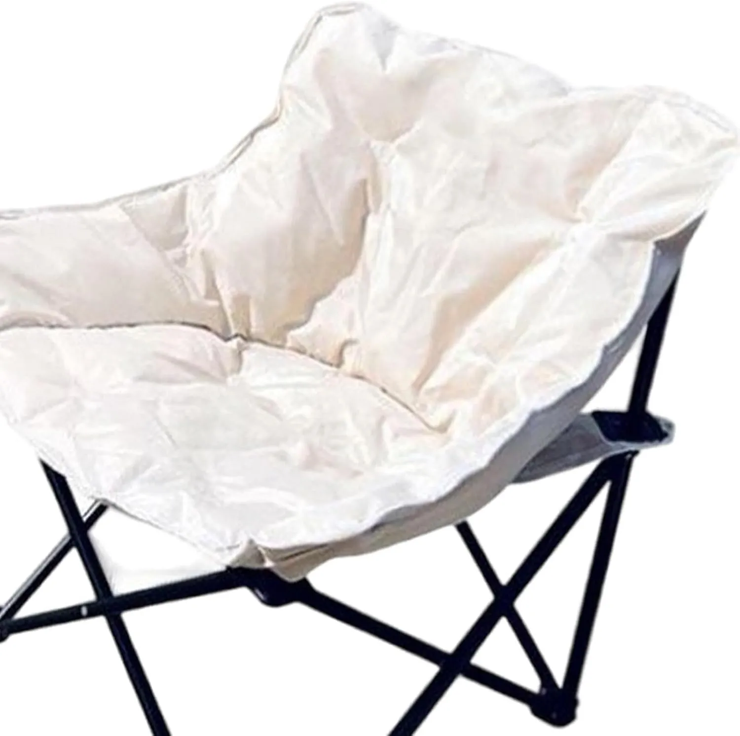 Camping Padded Chair Padded Cushion Lazy Sofa Portable Fishing Lounge Chair Foldable Seat for Patio Outdoor Sports Adults Foldable Outdoor seat for Camping Ergonomic Camp seat Canvas Camping