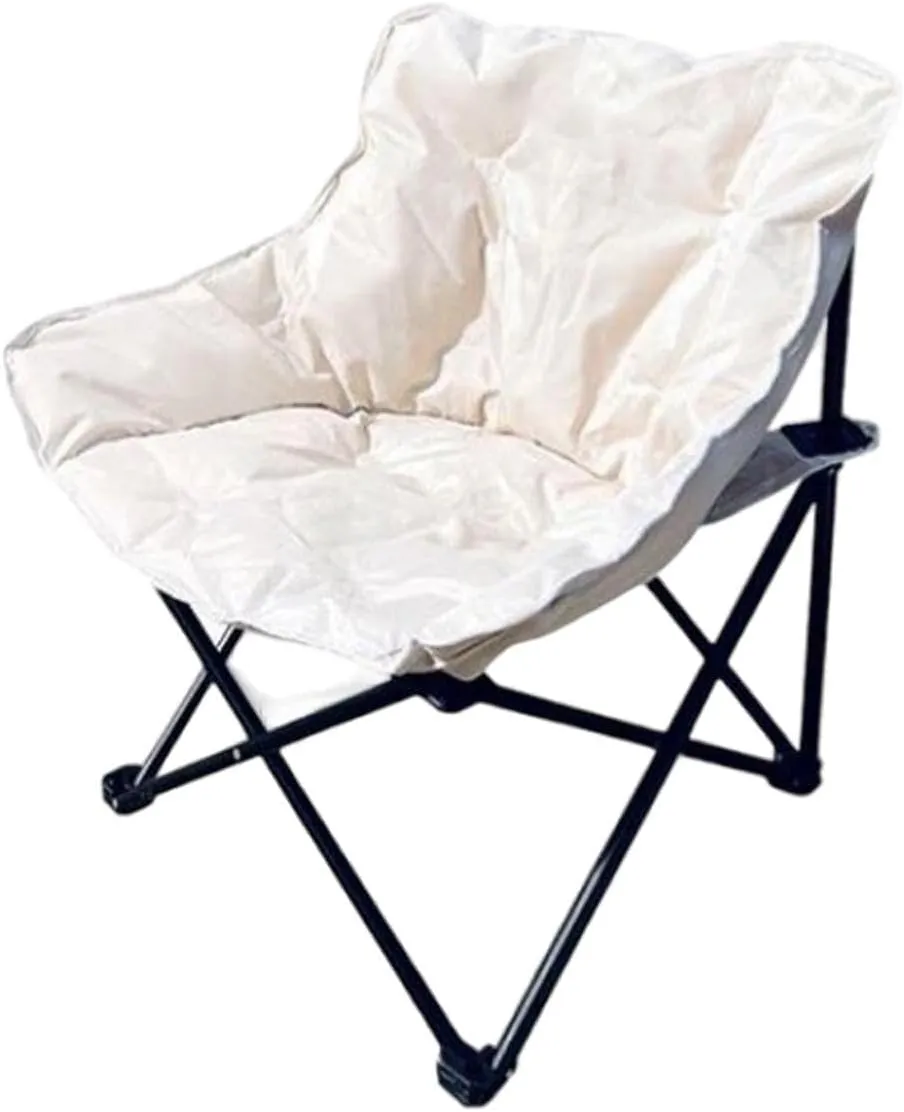 Camping Padded Chair Padded Cushion Lazy Sofa Portable Fishing Lounge Chair Foldable Seat for Patio Outdoor Sports Adults Foldable Outdoor seat for Camping Ergonomic Camp seat Canvas Camping