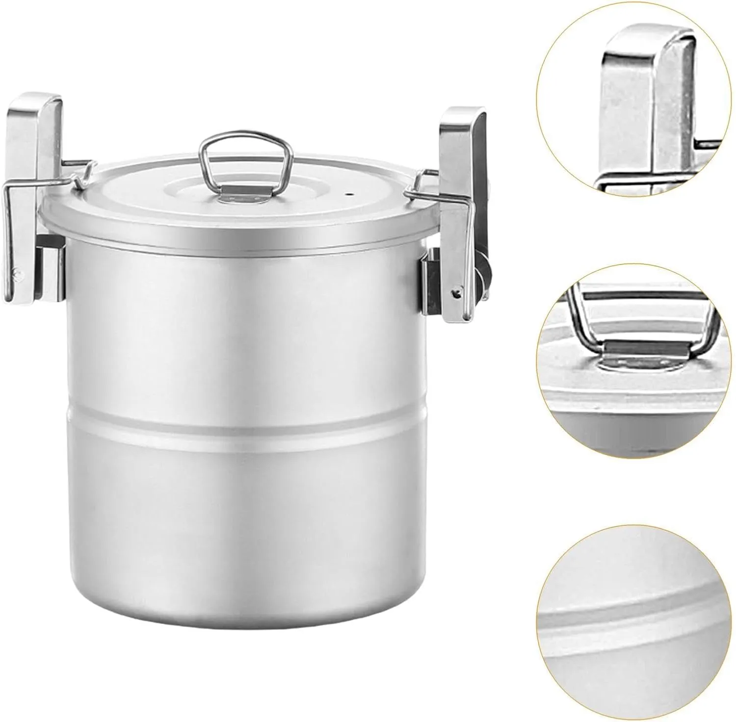 Camping Rice Cooker Steamer Small Lightweight Camping Equipment Cookware Steaming Pot for Travel Hiking BBQ Backpacking