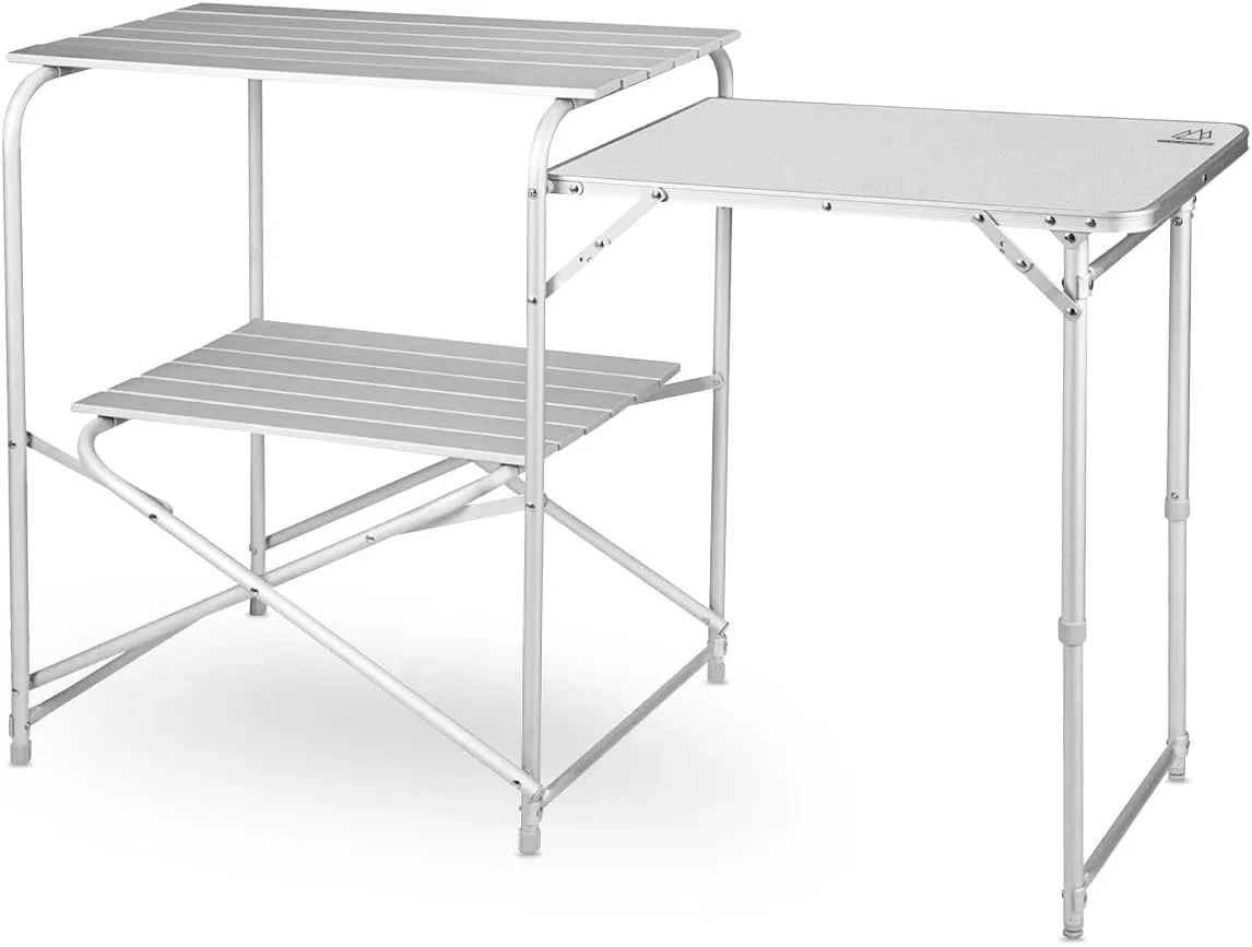 Camping Roll Top Kitchen Made from Weather-Resistant Aluminum (by Caddis Sports)