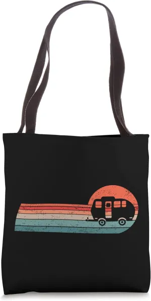 Camping RV-Camper Vintage Caravan-Trailer Tote Bag