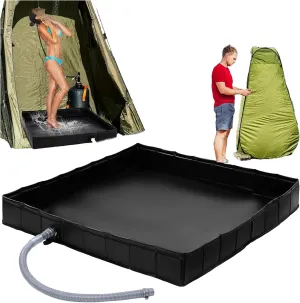 Camping Shower Base, Portable Shower Tent Base, Foldable Shower Base,Outdoor Privacy Waterproof Shower Base, Keep Feet Clean with Camping Shower Floor Mat, Outdoor Shower Base Mat