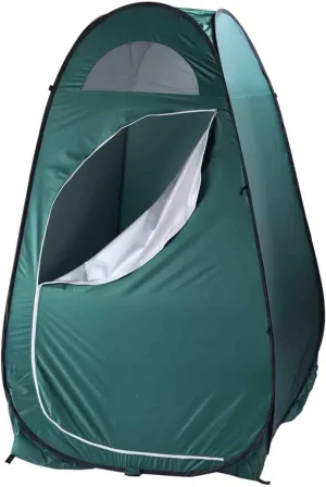 Camping Shower Privacy Tent with Gauze Window, Storage Bag, Hanging Rope and Clothesline, Portable Pop Up Changing Tent for Outdoor Hiking Beach Fitting Room, Instant Easy Set Up Toilet Tent, Green