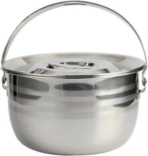 Camping Soup Pot Steel Camp Fire Pot for Home Lightweight Non-stick Household Cookware