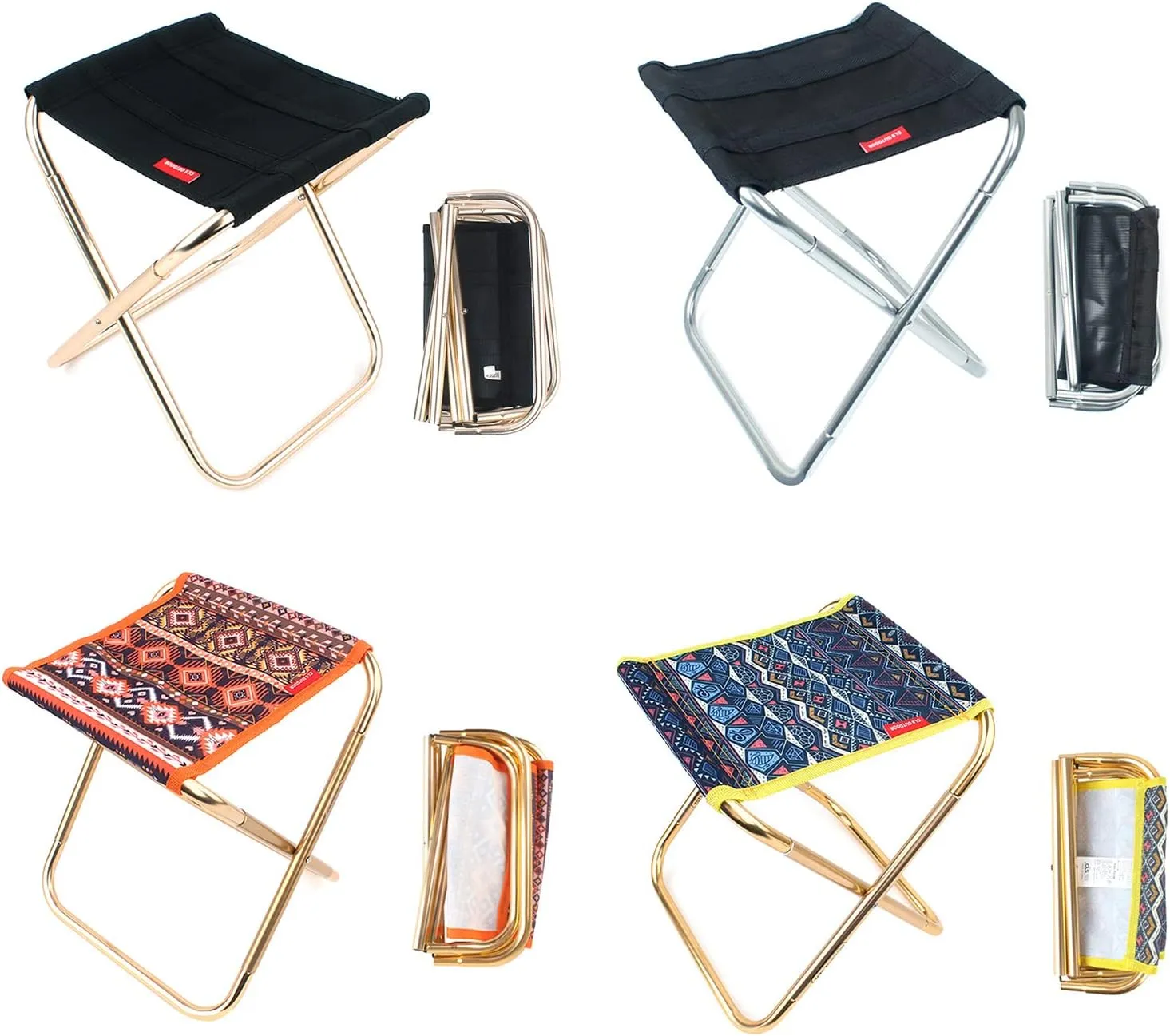 Camping Stool Folding Stool with Carry Bag Aluminum-Alloy Bracket Lightweight Fishing Stool Outdoors