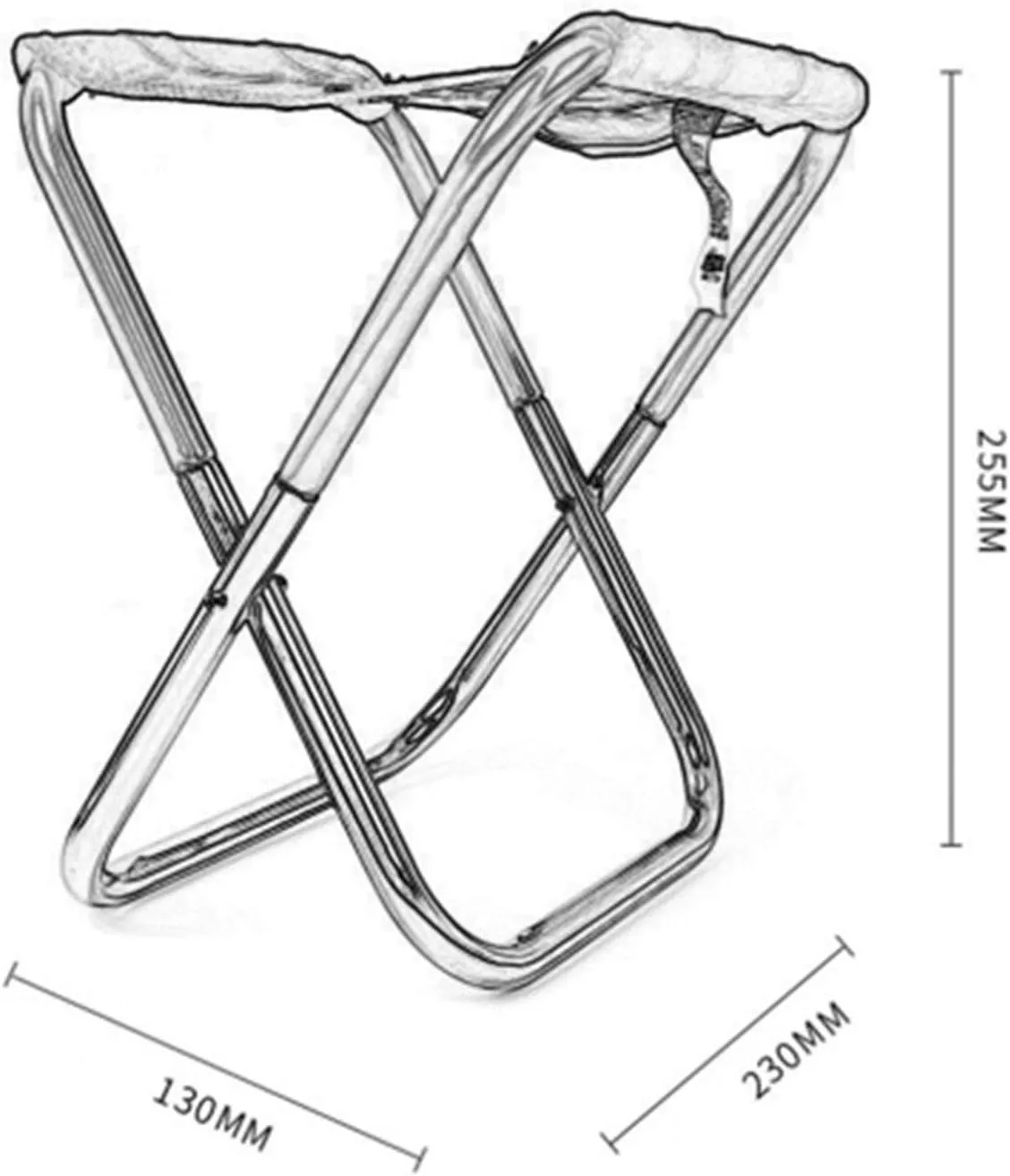 Camping Stool, Small Folding Chair, The Folding Fishing Picnic Chair Lightweight Camping Aluminum Alloy Cloth Outdoor Portable Portable Fishing Tools (Color : Red)