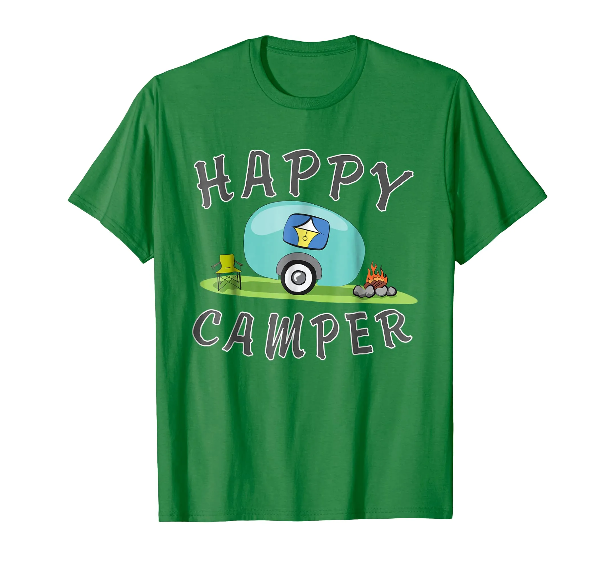 Camping T-Shirt - Happy Camping Trailer Camper Tee