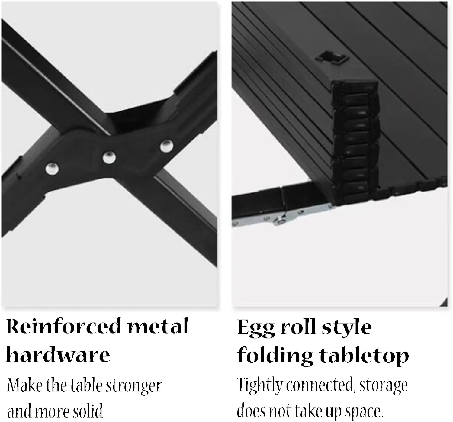 Camping Table Camping Folding Table Foldable Picnic Table Portable Roll Up Desktop Easy to Assembly for Indoor & Outdoor, Standard