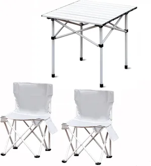 Camping Table Chairs Portable Outdoor Folding Table and Chair Set, Ultra-Light and Durable Aluminum Alloy Picnic Table, Suitable for Car Travel Beach Fishing (Color : Package 1)