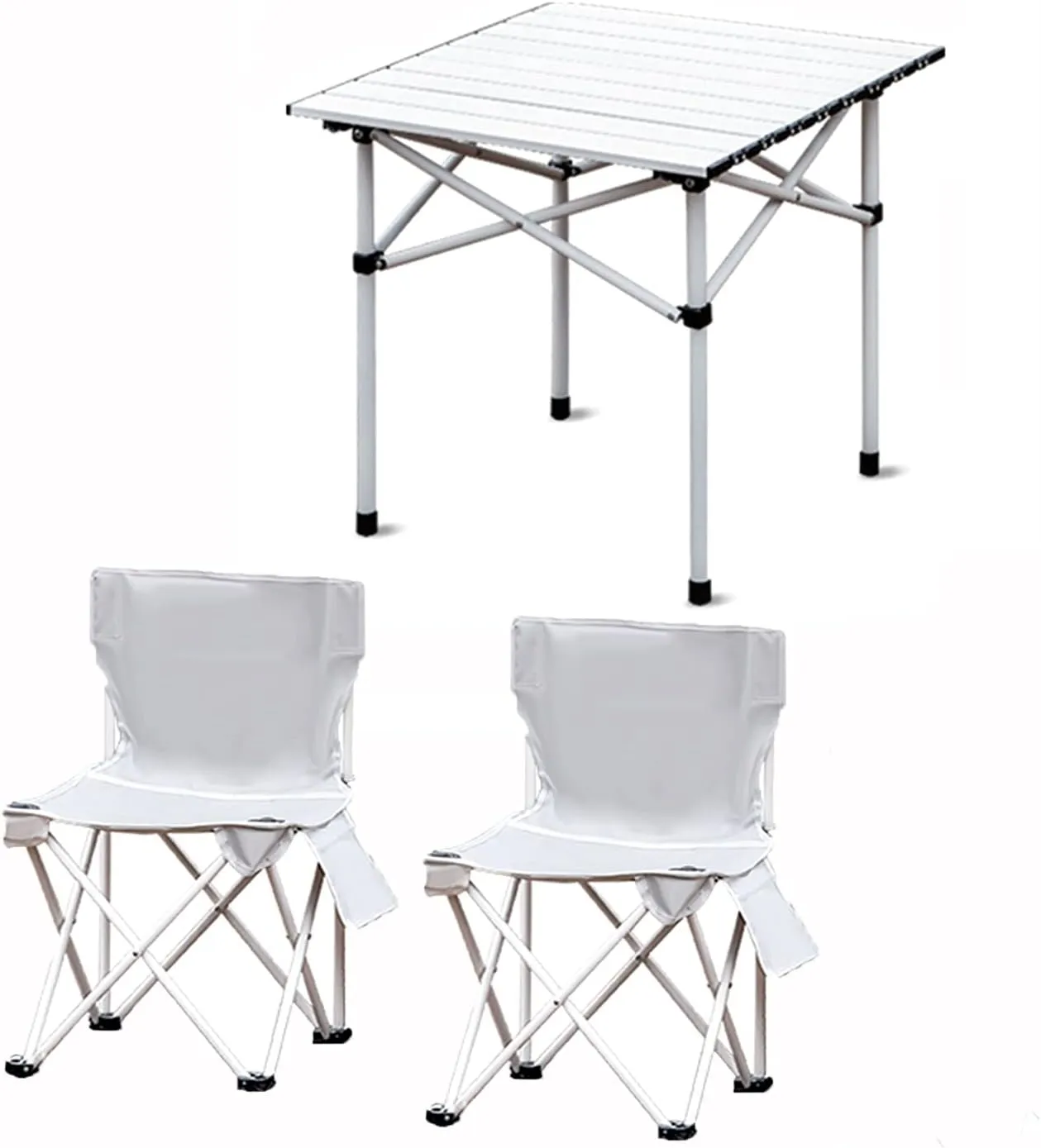 Camping Table Chairs Portable Outdoor Folding Table and Chair Set, Ultra-Light and Durable Aluminum Alloy Picnic Table, Suitable for Car Travel Beach Fishing (Color : Package 1)