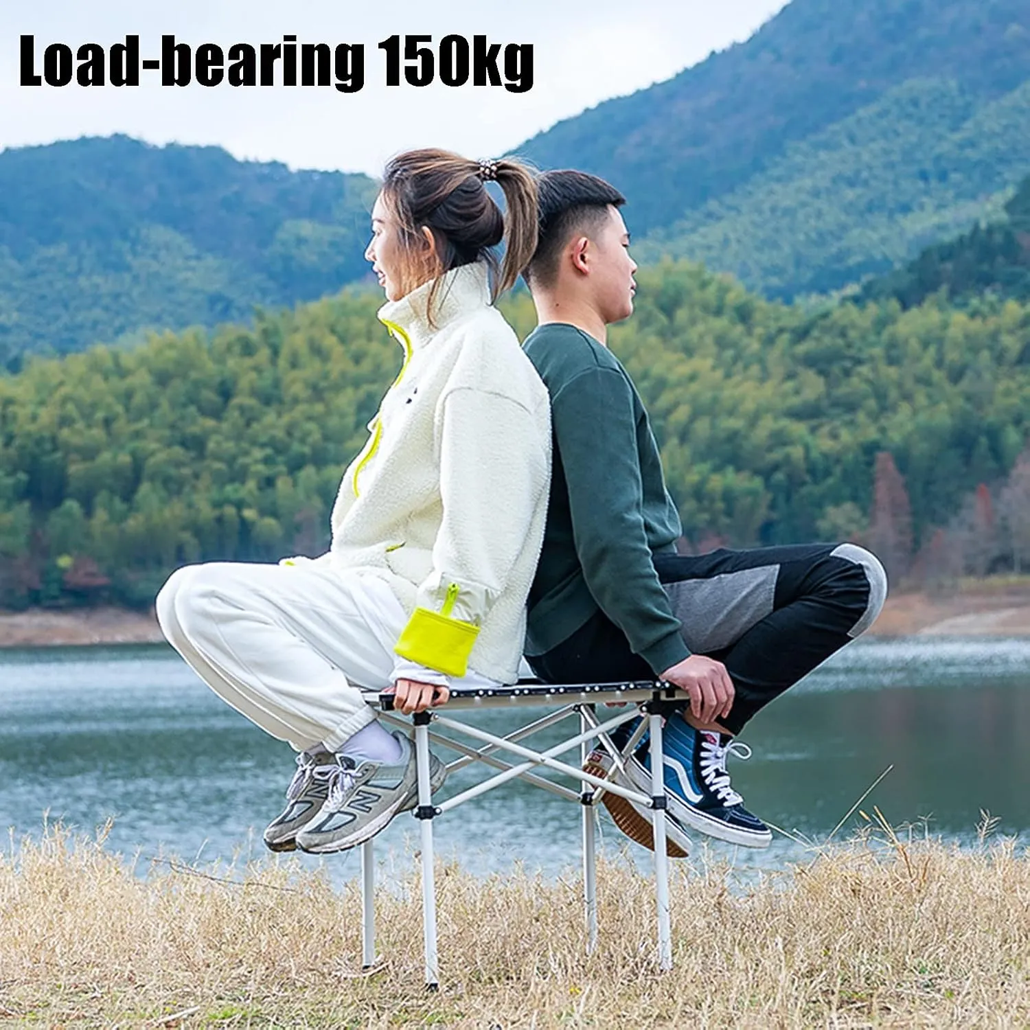 Camping Table Chairs Portable Outdoor Folding Table and Chair Set, Ultra-Light and Durable Aluminum Alloy Picnic Table, Suitable for Car Travel Beach Fishing (Color : Package 1)