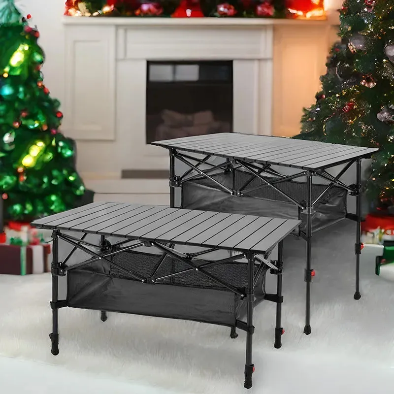 Camping Table Collapsible Folding Outdoor Furniture Barbecue Backpacking Nature Hike Lightweight Equipment Lifting Desk