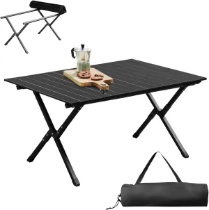 Camping Table Foldable Table, Portable Camp Table, Camping Table Roll up Table Lightweight,Camp Fold up Lightweight Table, Foldable Camp Table for Outdoor, Camping Picnic Barbecue Grill Beach Patio