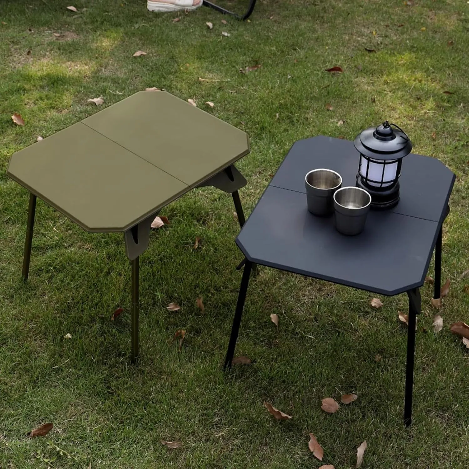 Camping Table Folding Portable Camp Side Table Lightweight Carry Bag Beach Outdoor Hiking Picnics BBQ Cooking Dining Kitchen(B)