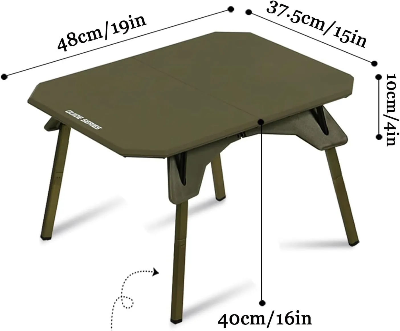 Camping Table Folding Portable Camp Side Table Lightweight Carry Bag Beach Outdoor Hiking Picnics BBQ Cooking Dining Kitchen(B)