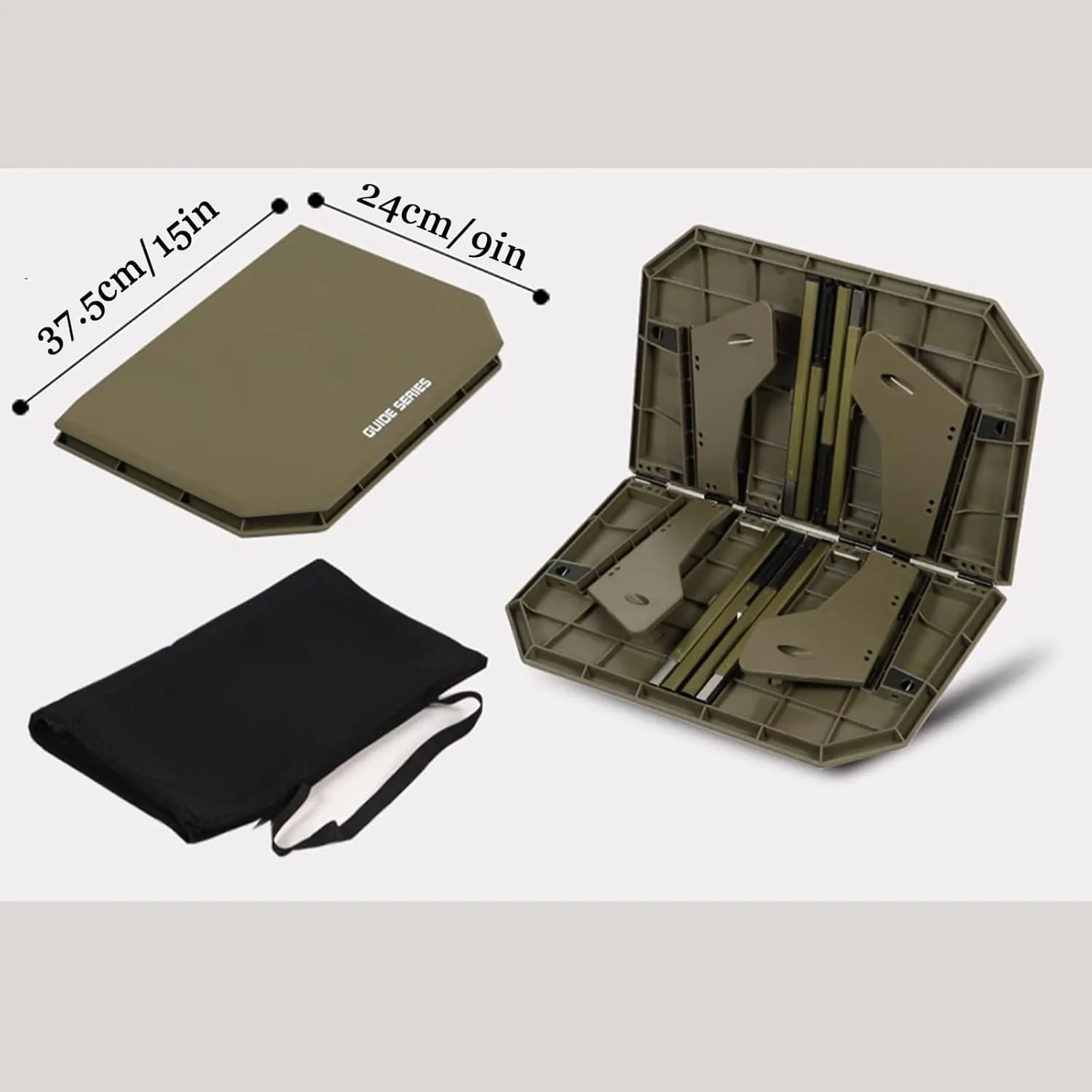 Camping Table Folding Portable Camp Side Table Lightweight Carry Bag Beach Outdoor Hiking Picnics BBQ Cooking Dining Kitchen(B)