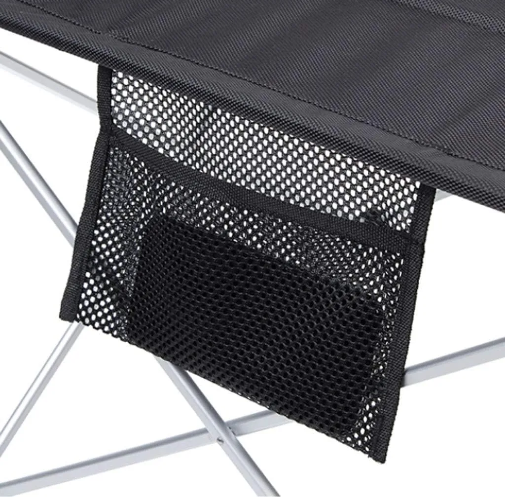 Camping Table Folding Tables Camping Folding Table Aluminum Alloy Folding Portable Picnic Camping Table with Aluminum Legs Roll Up Table Picnic Table Foldable Table, 57*42*38cm, Black