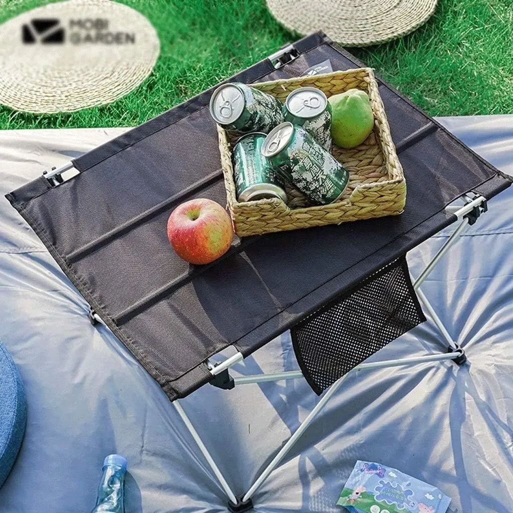 Camping Table Folding Tables Camping Folding Table Aluminum Alloy Folding Portable Picnic Camping Table with Aluminum Legs Roll Up Table Picnic Table Foldable Table, 57*42*38cm, Black