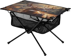 Camping Table Lightweight Portable Folding Table with Mesh Storage Net Animal Deer Dead Leaf Ideal for Camping Hiking Beach Picnic Travel Backyard