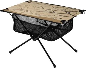 Camping Table Lightweight Portable Folding Table with Mesh Storage Net Light Yellow Tree Ideal for Camping Hiking Beach Picnic Travel Backyard