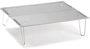 Camping Table Ultralight Mini Folding Table Aluminum Outdoor Camping Tourist Travel Hiking Picnic Household Portable Desk Foldable and Lightweight Camping Table, Silver