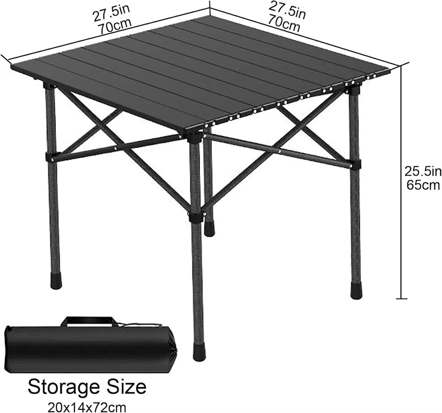 Camping Tables Foldable with Bag,Portable Picnic Folding,Lightweight Roll up Camp for Outside Travel BBQ Garden Sand