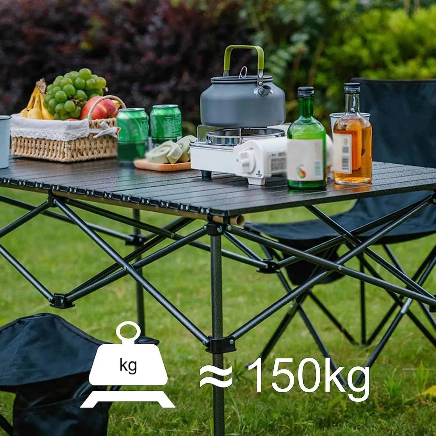 Camping Tables Foldable with Bag,Portable Picnic Folding,Lightweight Roll up Camp for Outside Travel BBQ Garden Sand