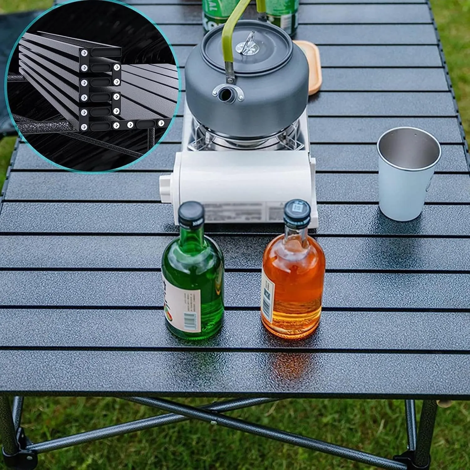 Camping Tables Foldable with Bag,Portable Picnic Folding,Lightweight Roll up Camp for Outside Travel BBQ Garden Sand