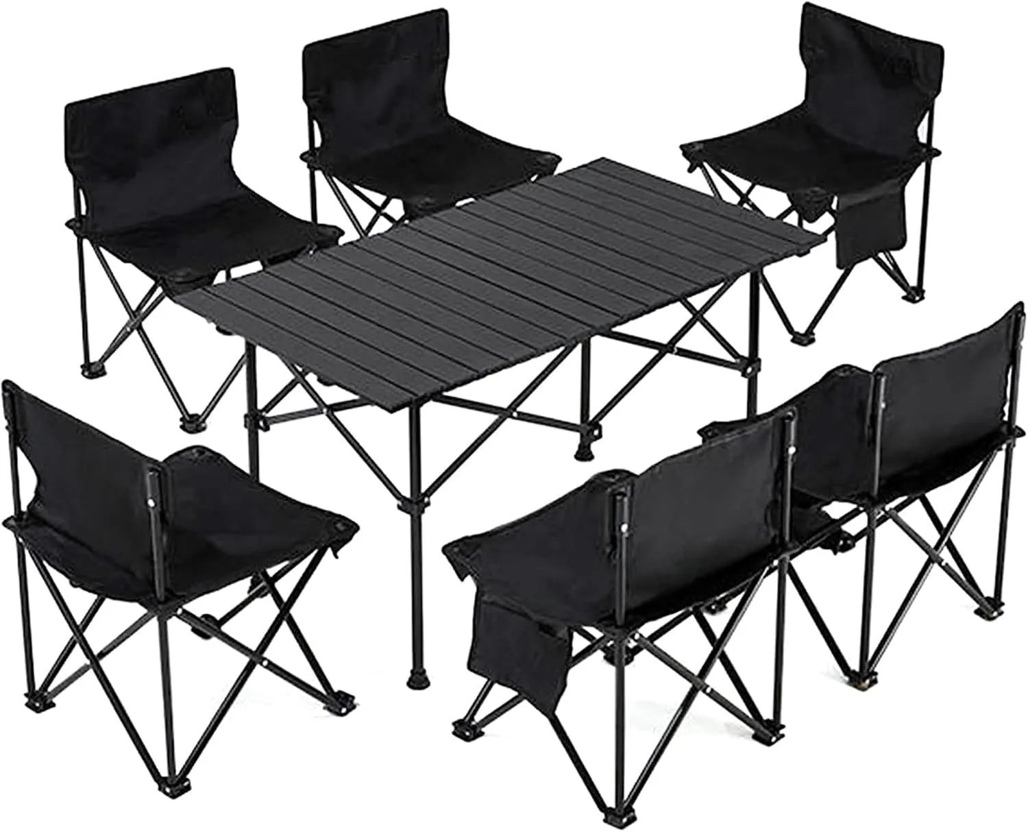 Camping Tables Outdoor Table Chairs Set for,Folding Lightweight Picnic Table,Roll up Table with Storage Bag for Travel Camp Activity Equipment