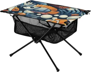 Camping Tables Reef Fish Compact Packable Outdoor Table with Storage Bag for Park Garden Beach Travel