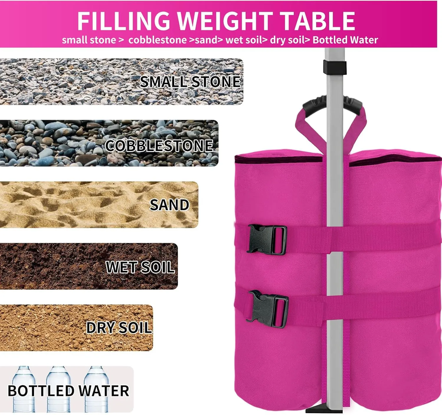 Canopy Weight Bags Set of 4, 1680D Heavy Duty Leg Canopy Weights Sand Bags for Pop up Canopy Tent,Instant Outdoor Sun Shelter Canopy,Patio Umbrella
