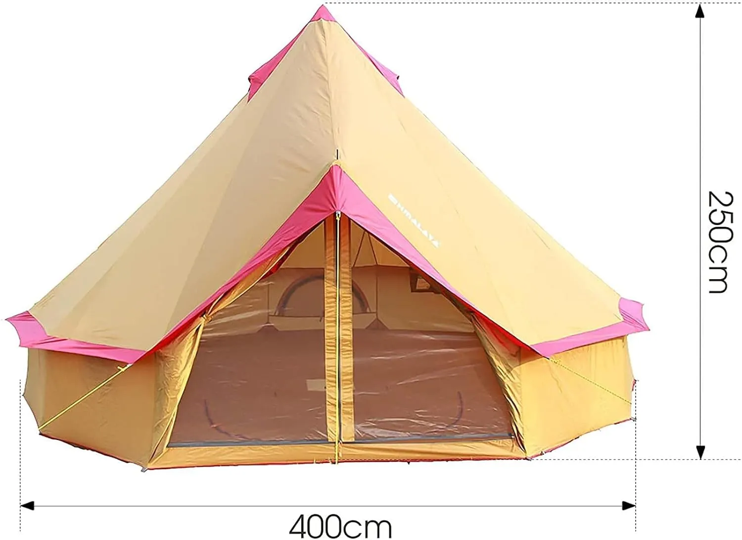Canvas Tent with Stove Hole Cotton Canvas Tents Yurt Tent for Camping 4 Season Waterproof Tent for Family Camping Outdoor Glamping, Luxury Teepee