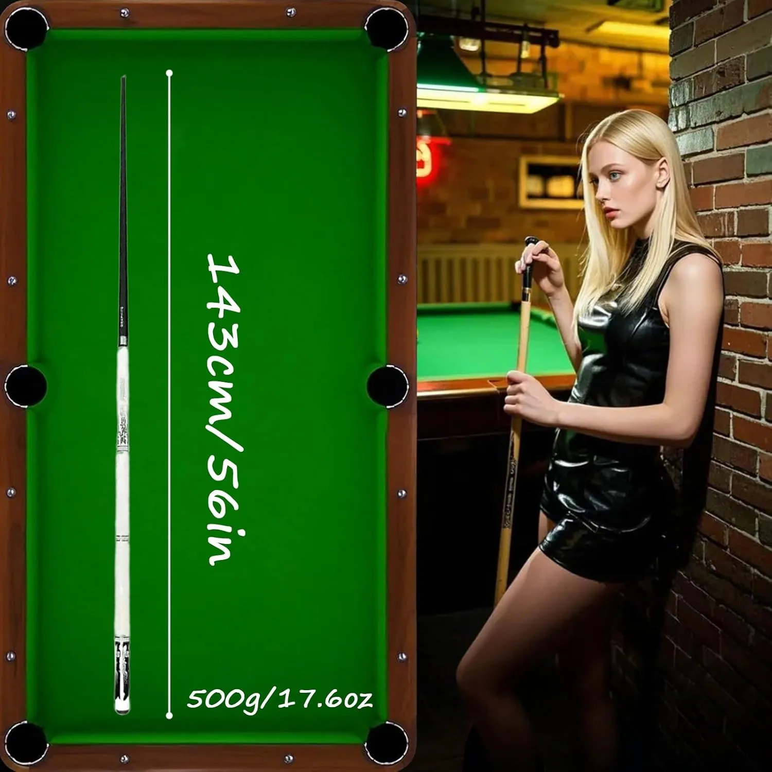 Carbon Fiber Pool Cue Stick 10mm/11.5mm/13mm,Low Deflection Pool Stick, Professional Cue Stick with Case