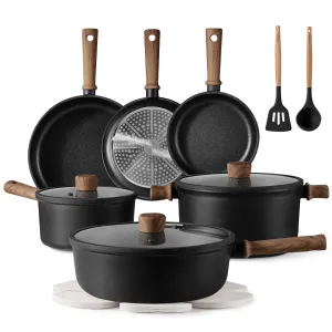 CAROTE Nonstick Pots and Pans,Cookware Set 16pcs Kitchen Cooking Sets, 16pcs Pots and Pans Set Non Stick.