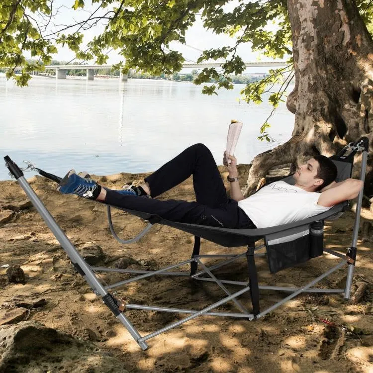 Case Stand with Camping Carry Hammock Customer-friendly and Portable Huge offer Grey Foldable